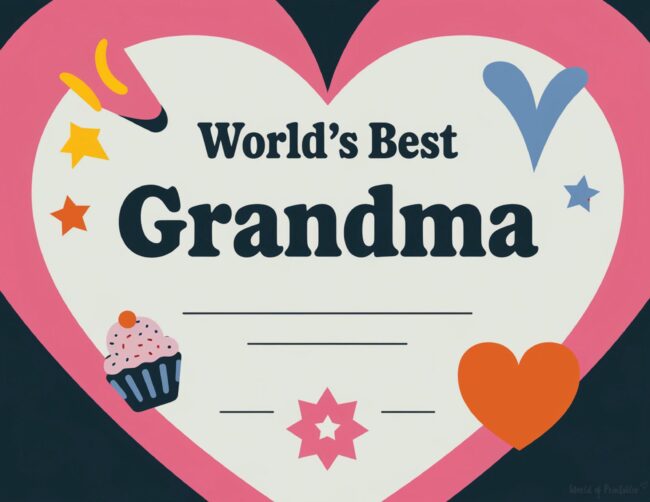 Worlds Best Grandma Mother&rsquo;s Day Certificate Templates