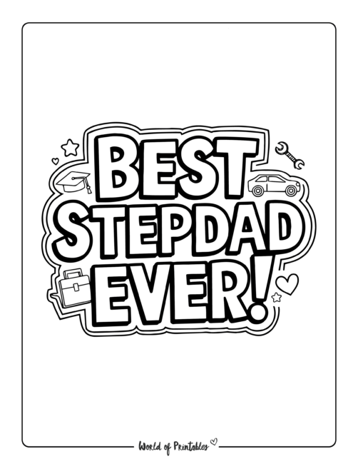 World’s Best Stepdad coloring pages