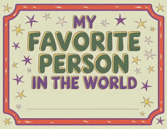 Favorite Person in the world Certificate