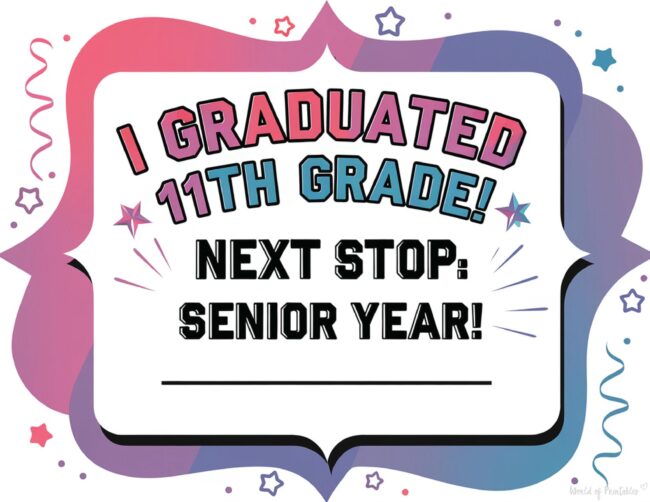 11th grade graduation certificate template