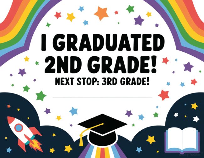 2nd grade graduation award certificate