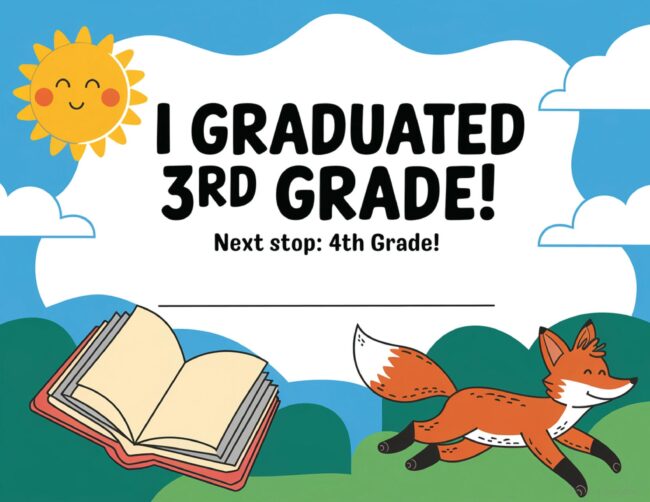 3rd grade graduation certificates