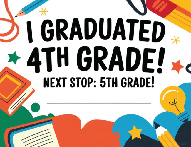 4th grade graduation certificates
