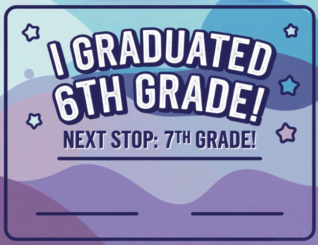 6th grade graduation certificate template