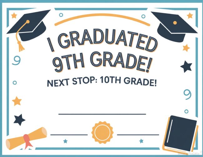 9th grade graduation certificate