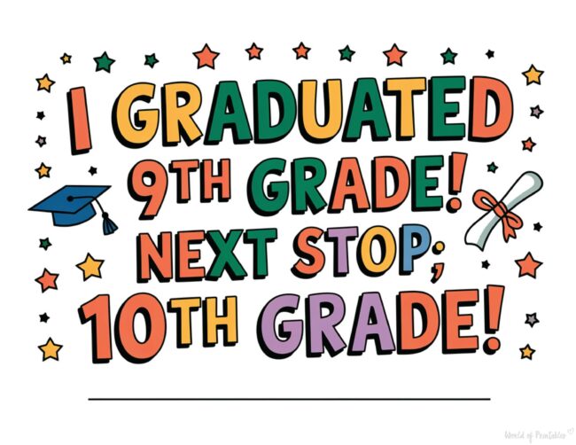 9th grade graduation certificate template