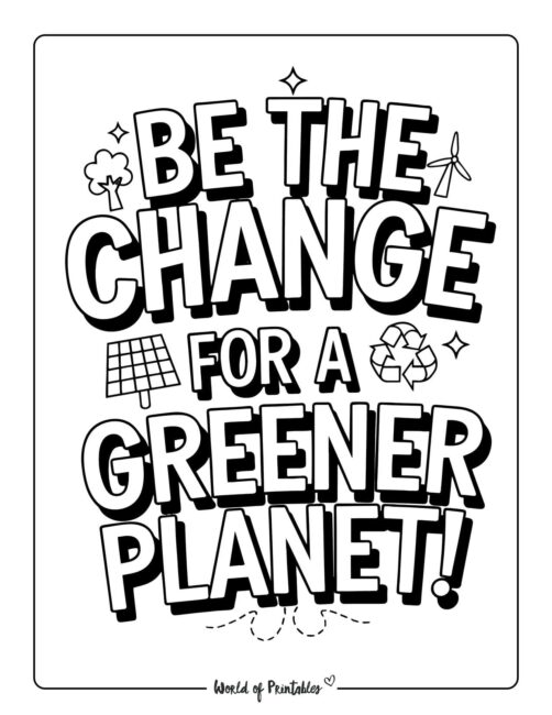 A Greener Planet Environmental Coloring Sheets