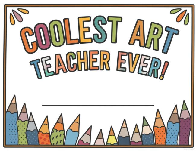 Art Teacher Award Certificate