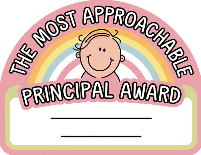 Best Principal Printable Teacher Awards