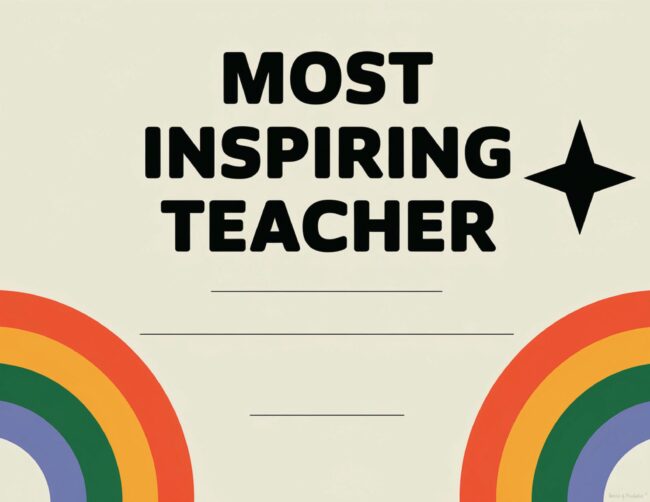 Best Teacher Award Templates