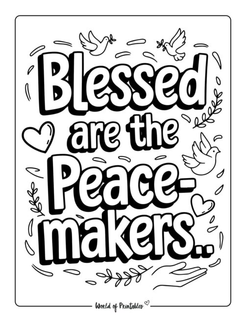 Blessed are the peace makers Memorial Day coloring sheets