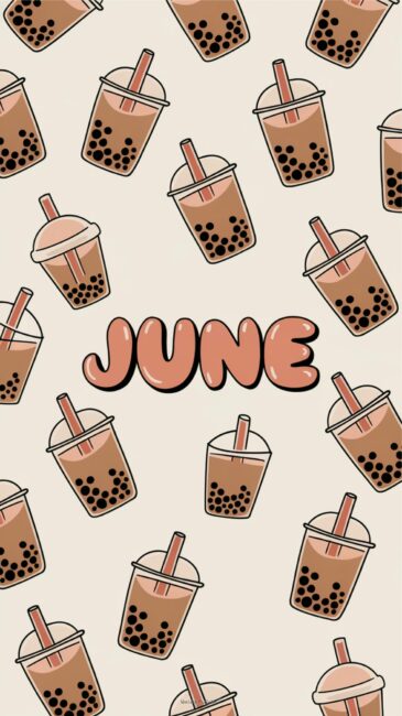 Bubble Tea June lock screen background