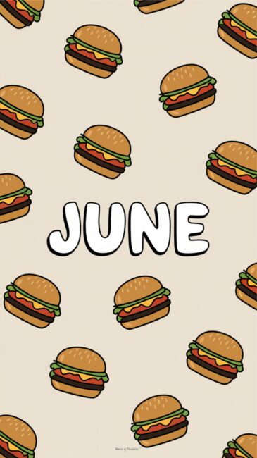 Burger Summer aesthetic phone wallpaper