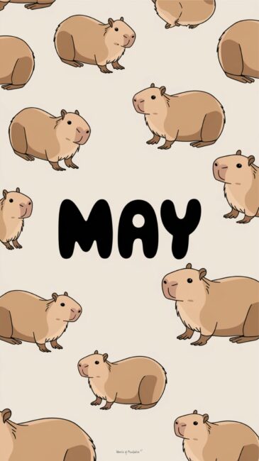 Capybara May Wallpaper