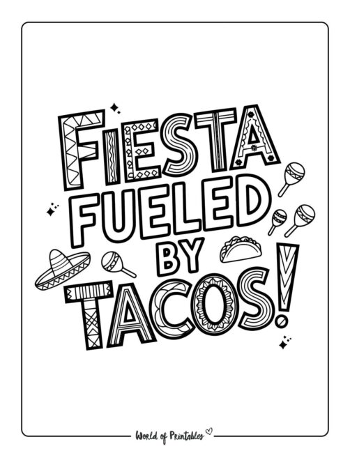 Cinco de Mayo coloring art