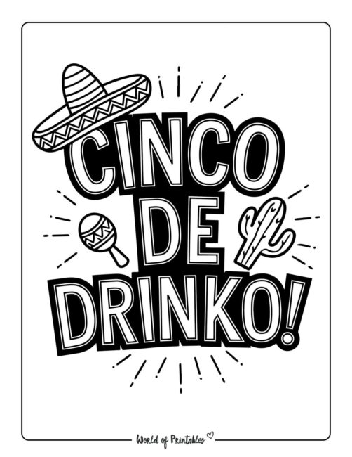 Cinco de Mayo coloring pages For Adults