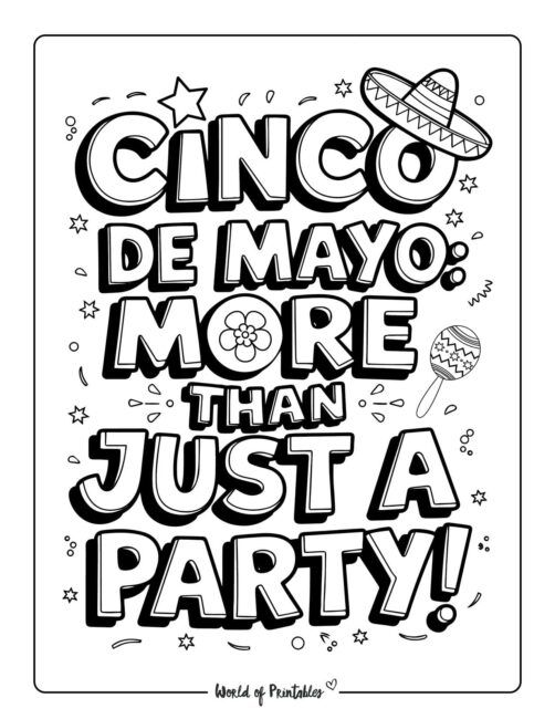 Cinco de Mayo coloring sheets for party