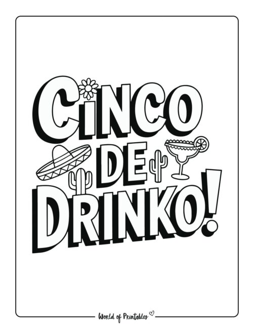 Cinco de Mayo printables for Adults
