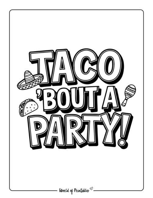 Coloring Cinco de Mayo printables