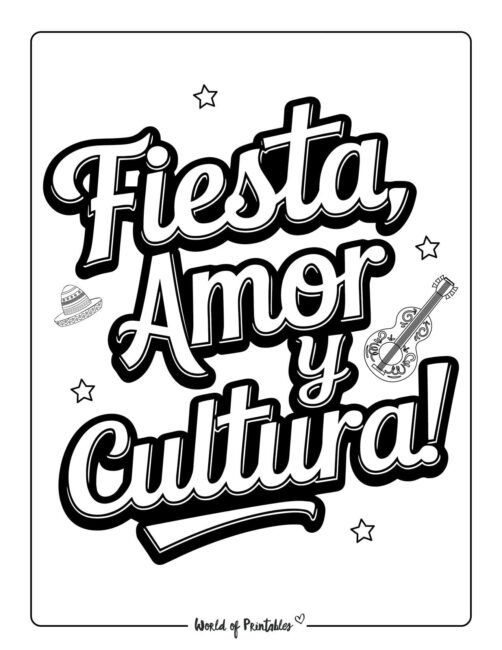 Culture Cinco de Mayo coloring sheets