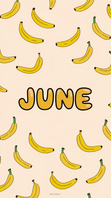 Cute Banana June phone background