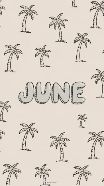 Cute June phone background