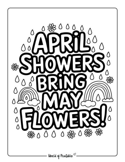 Cute Quote Spring Coloring Pages