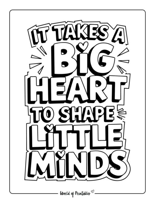 Cute Teacher Appreciation Week Coloring Pages