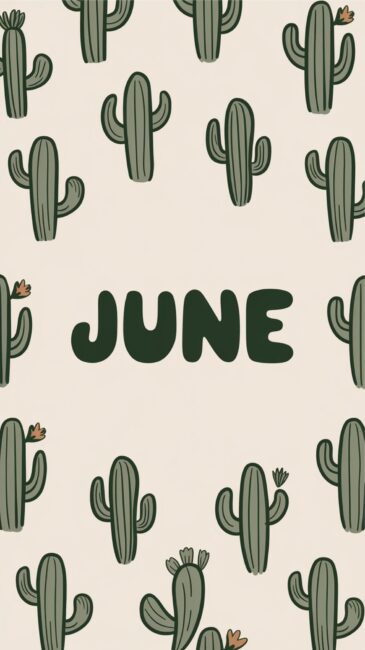 Desert Theme Cute June phone background