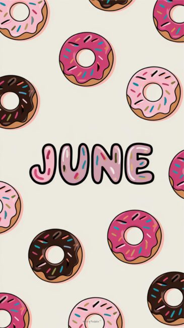 Donut Summer aesthetic phone wallpaper
