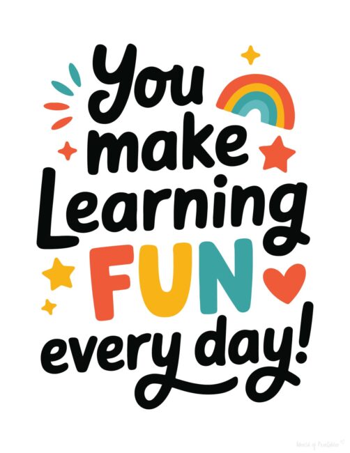 Easy DIY teacher card for young children