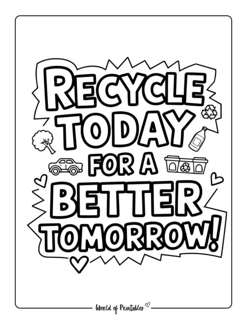 Eco-Friendly Coloring Pages