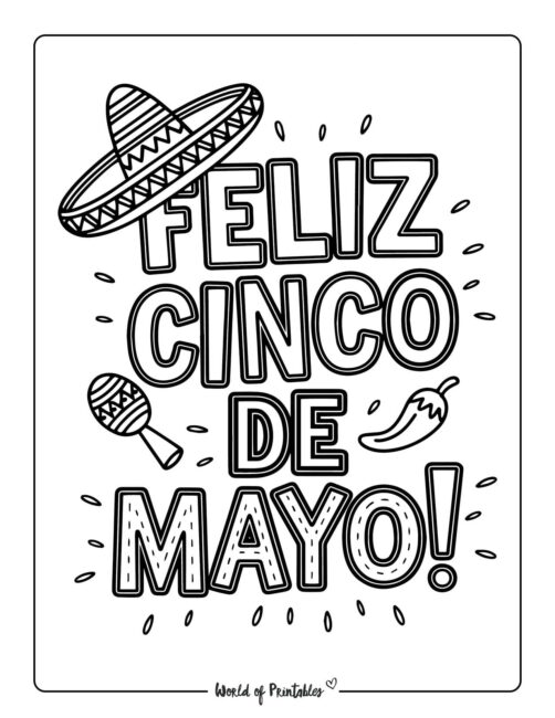 Feliz Cinco De Mayo Cinco de Mayo coloring pages