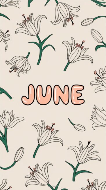 Floral June wallpaper for phone