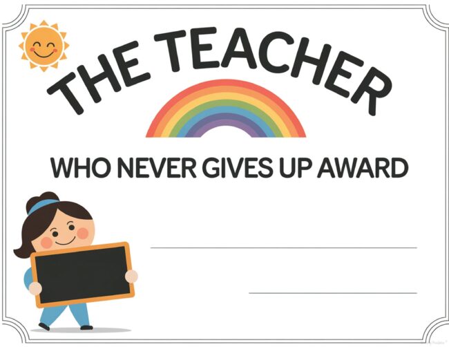 Free Printable Teacher Awards