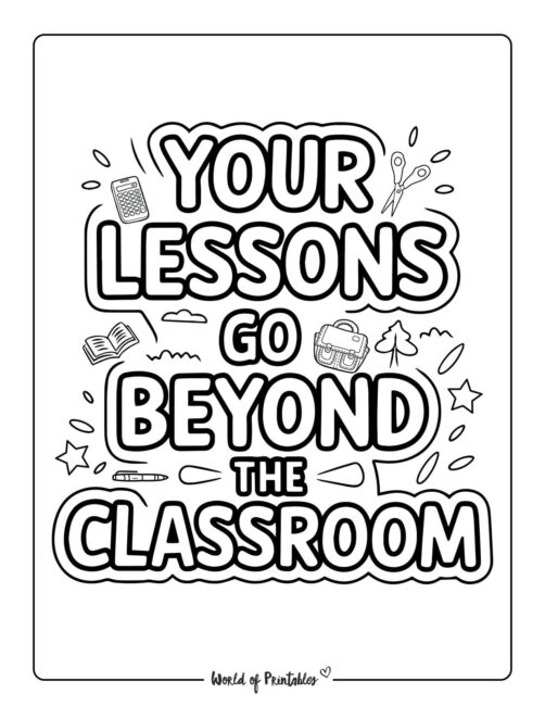 Free Teacher Appreciation Week Coloring Pages