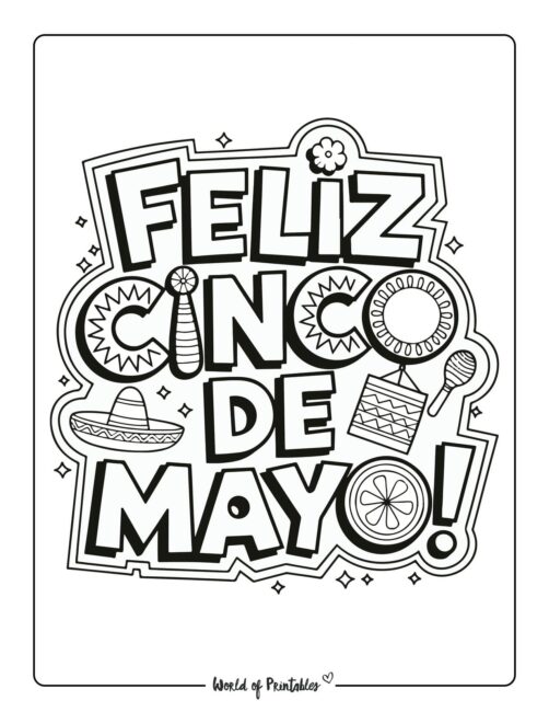 Fun Cinco de Mayo coloring pages