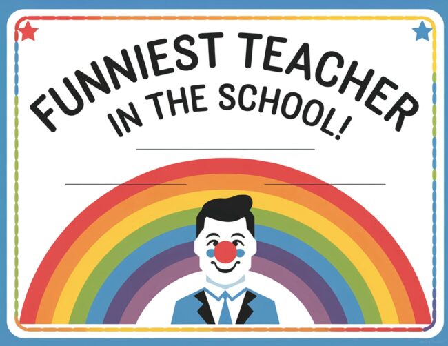 Funniest Teacher Printable Teacher Awards