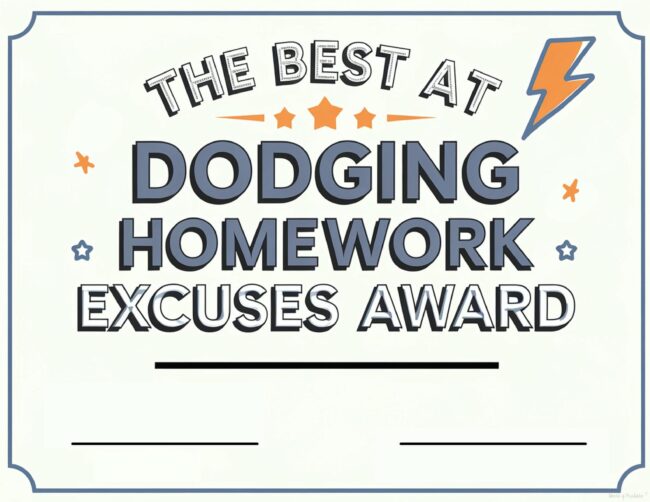 Funny Award Certificate Printable for Teachers