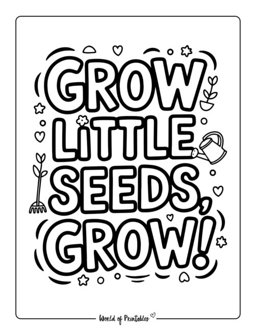 Gardening Spring Coloring Pages