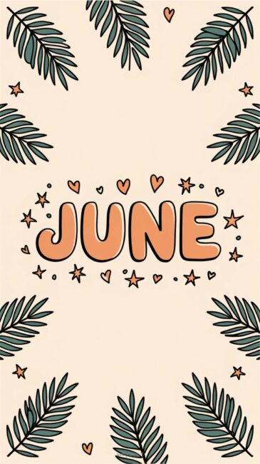 Girly June aesthetic phone background