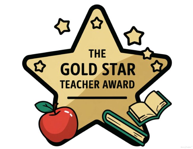 Gold Star Printable Teacher Awards