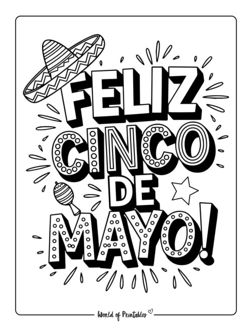 Happy Cinco De Mayo Cinco de Mayo coloring sheets