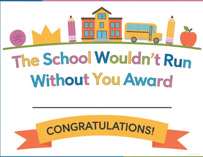 Janitor Award Certificate Printable