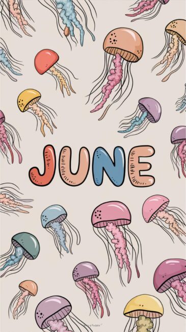 Jellyfish June iPhone wallpaper