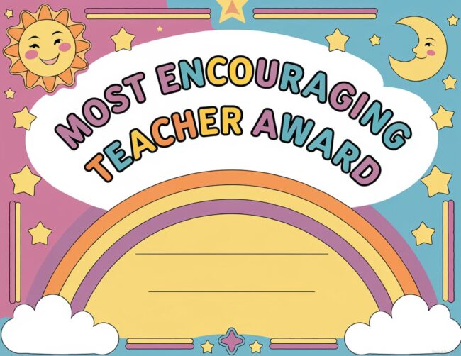 Kindergarten Printable Teacher Awards