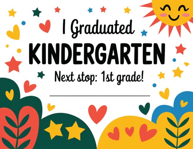 Kindergarten completion certificate