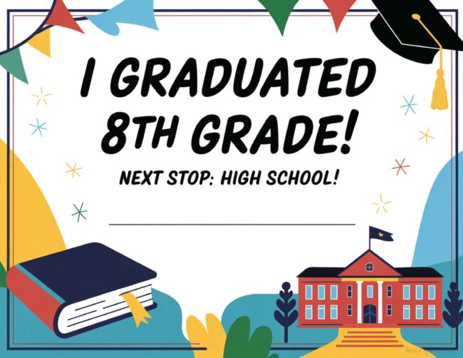 Middle school completion certificate