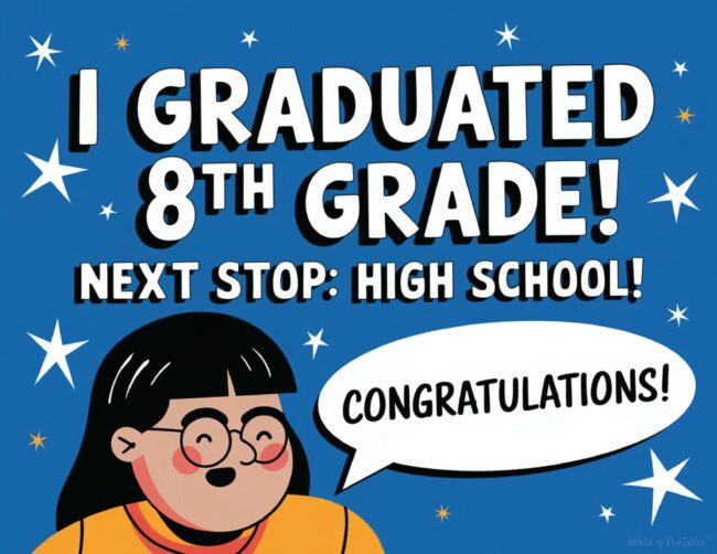Middle school graduation certificates