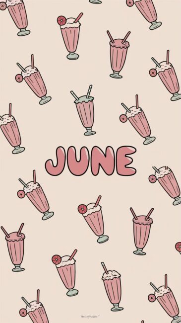 Milkshake June lock screen background